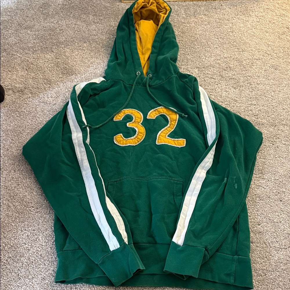 Route 66 Teal and Yellow Hoodie